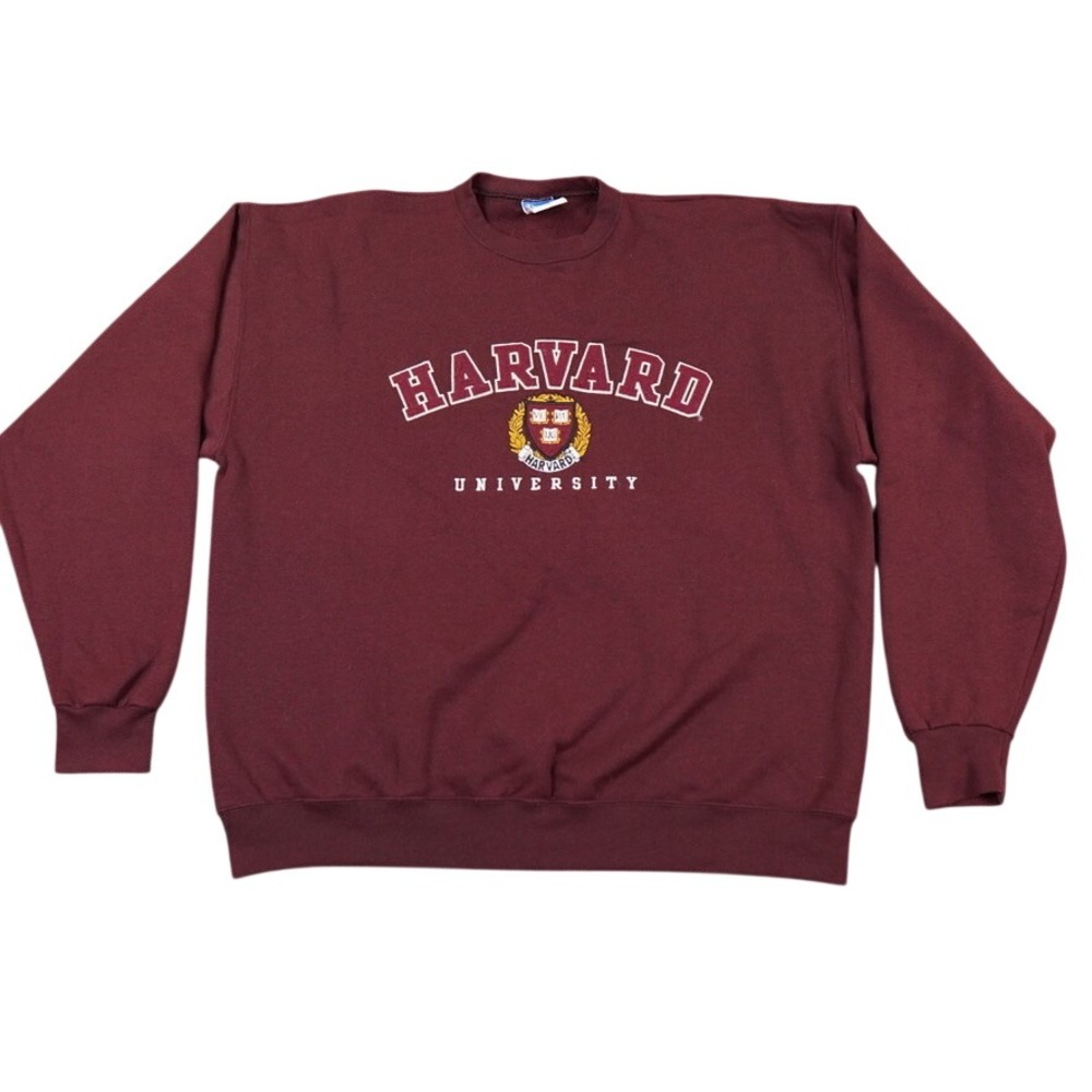 Vintage Champion Harvard University Crewneck Sweatshirt Burgundy Adult XL USA